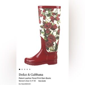 Dolce Gabanna  size 35 rain boots.